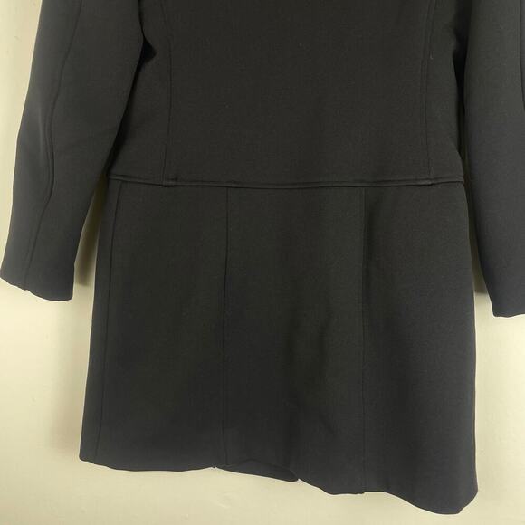 Vintage Janet Howard lightly padded black coat wool and spandex blend size 6 - Picture 8 of 9